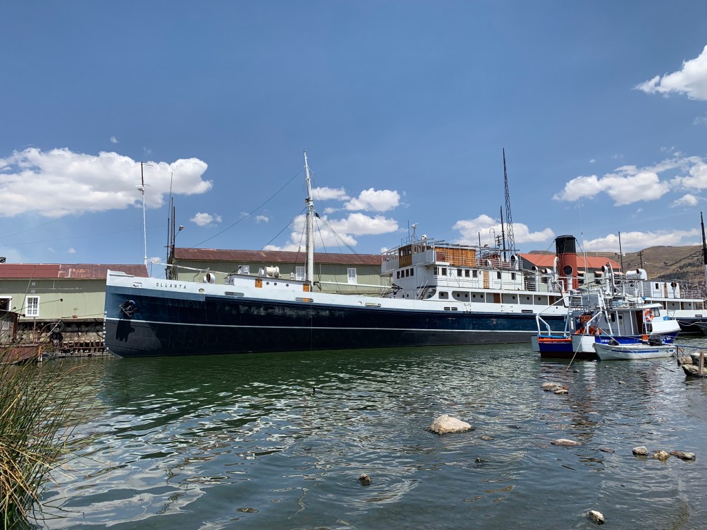 SS Ollanta at the pier in Puno