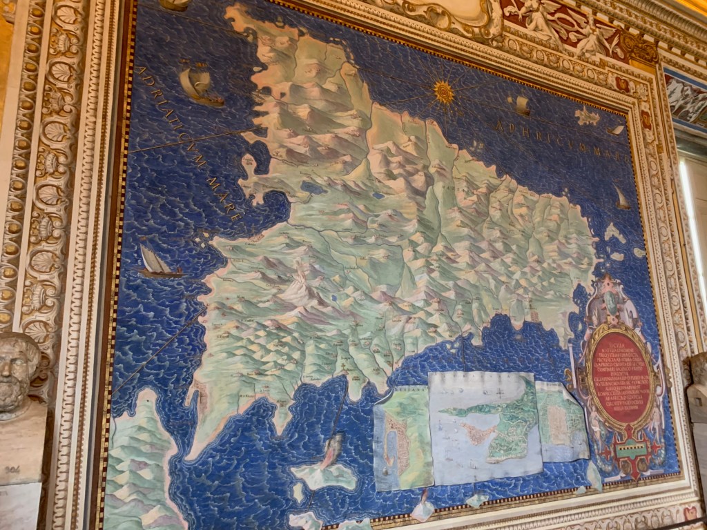 Map of Sicily in the Vatican Gallery of Maps