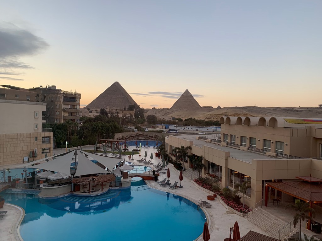 View of the Pyramids from Le Meridien