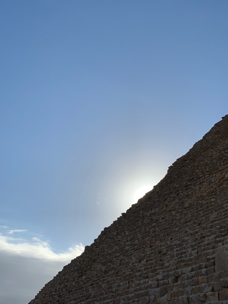 Sunlight behind the Great Pyramid