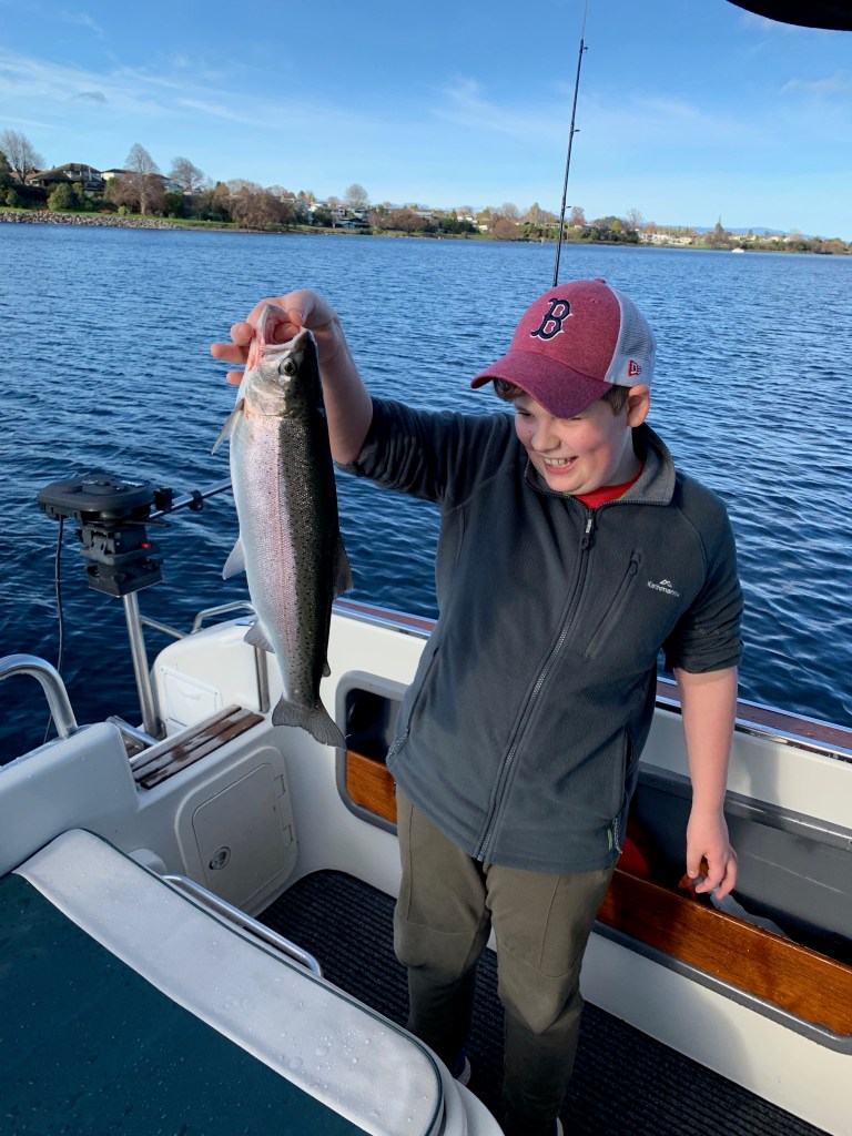Trout fishing in Lake Taupo