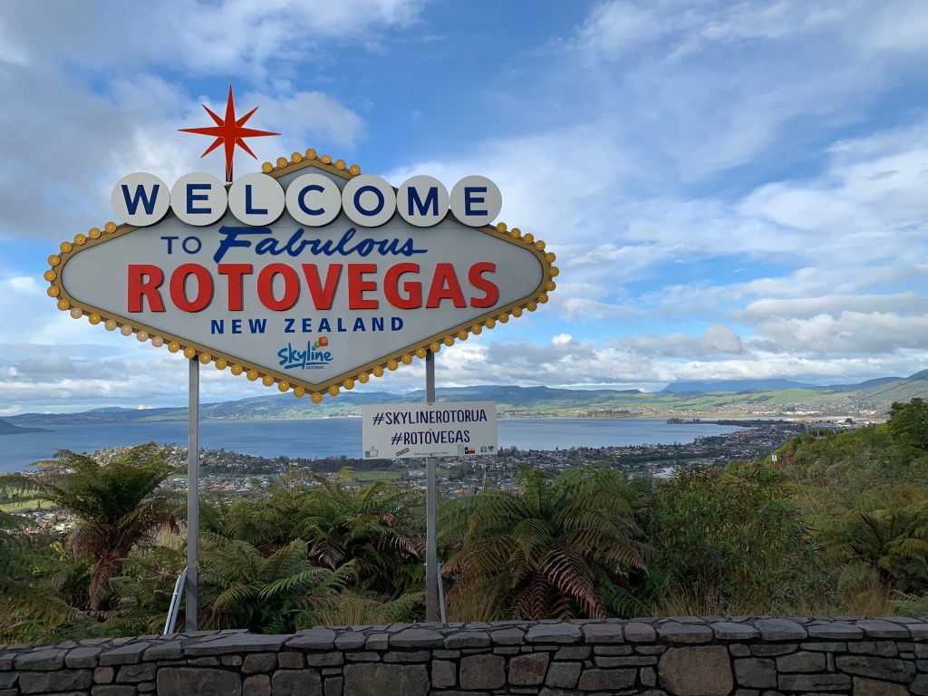 Rotovegas sign in Rotorua